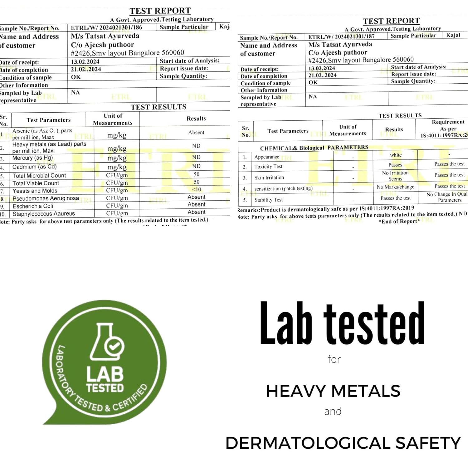 TATSAT packaging highlights baby-safe, preservative-free formula.