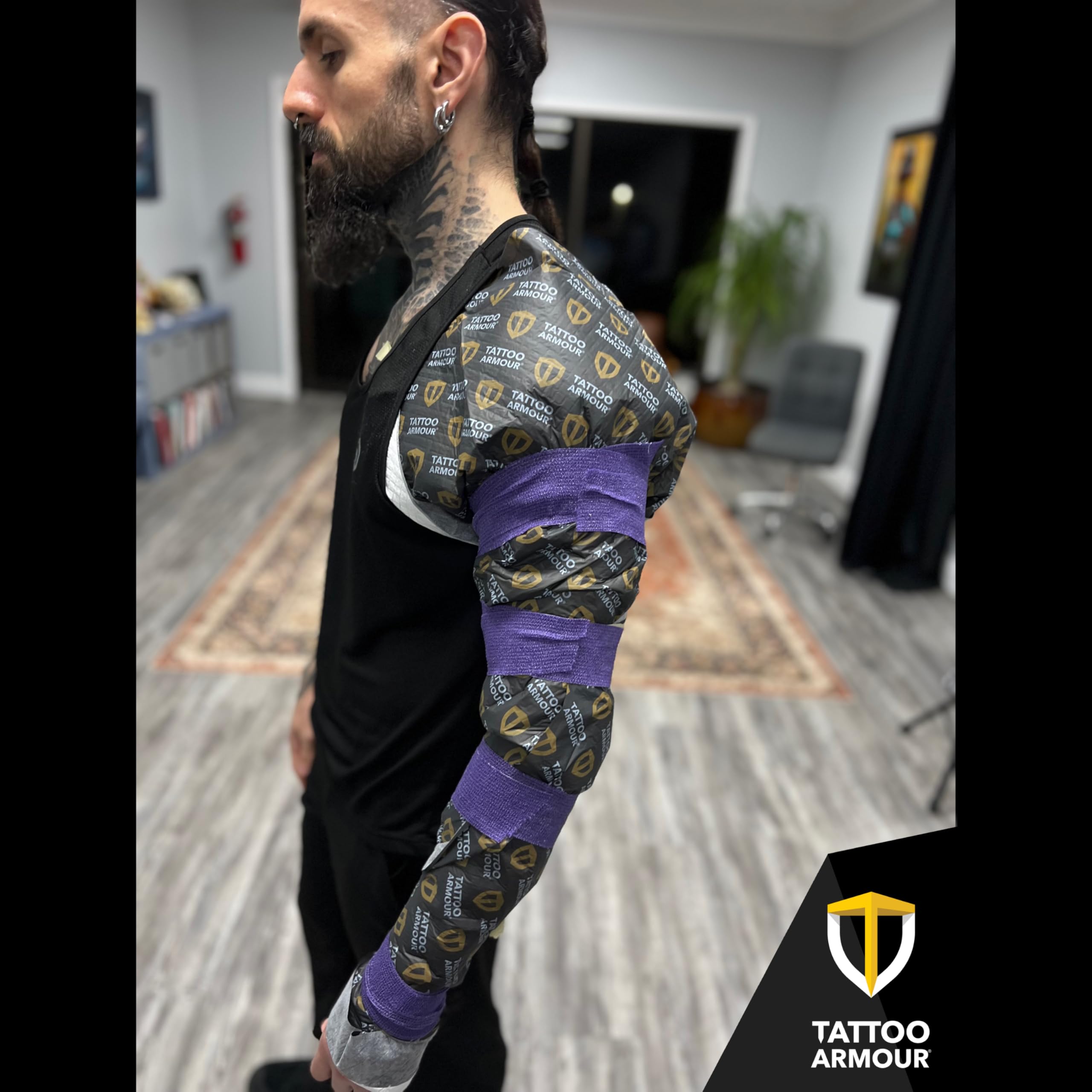 Tattoo Armour XL pack contents image shows 10 sheets.