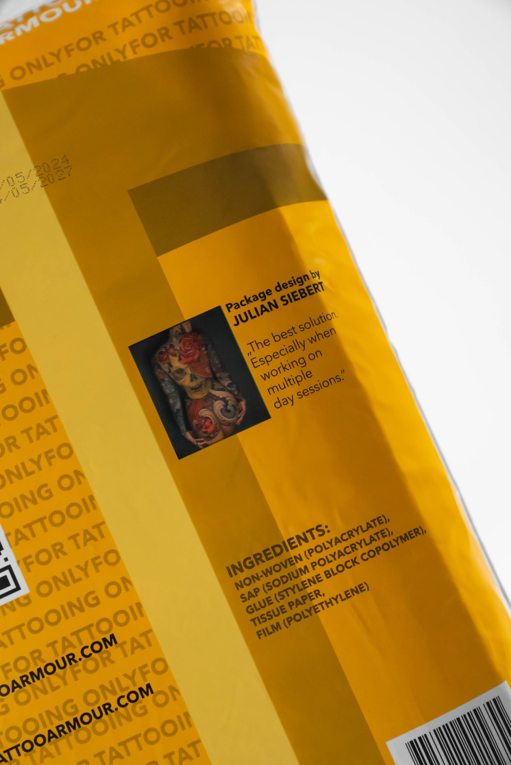 Tattoo Armour Sheets XL size overview for larger tattoos.