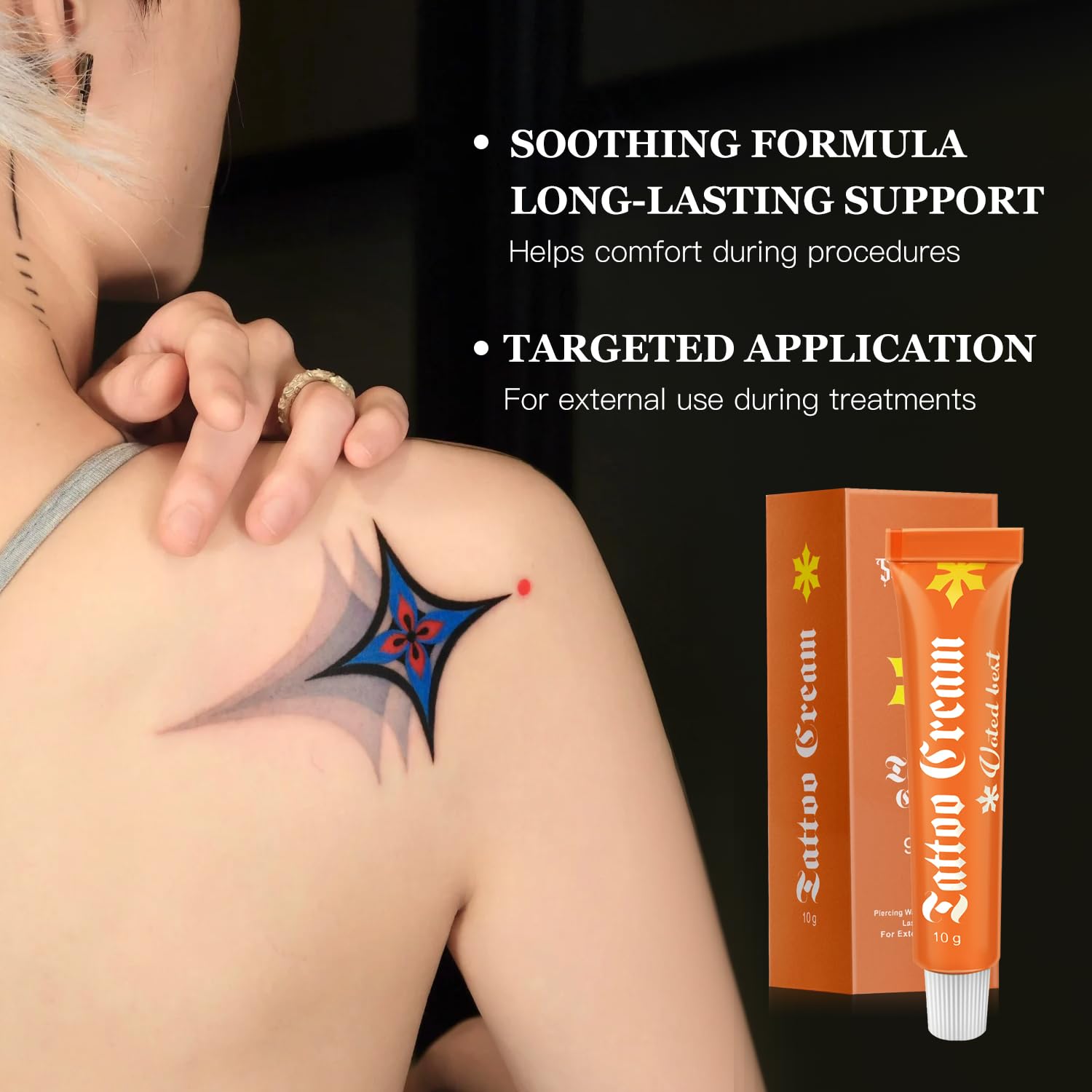 Tattoo Cream dermatologist-tested; skin-friendly ingredients suitable for sensitive skin.