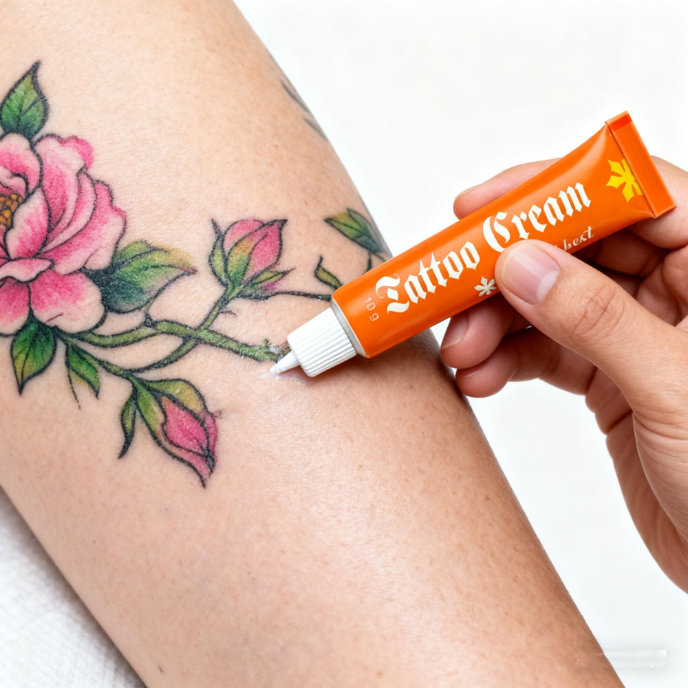 Tattoo Cream two-pcs-packaging; convenient duo for home and travel.