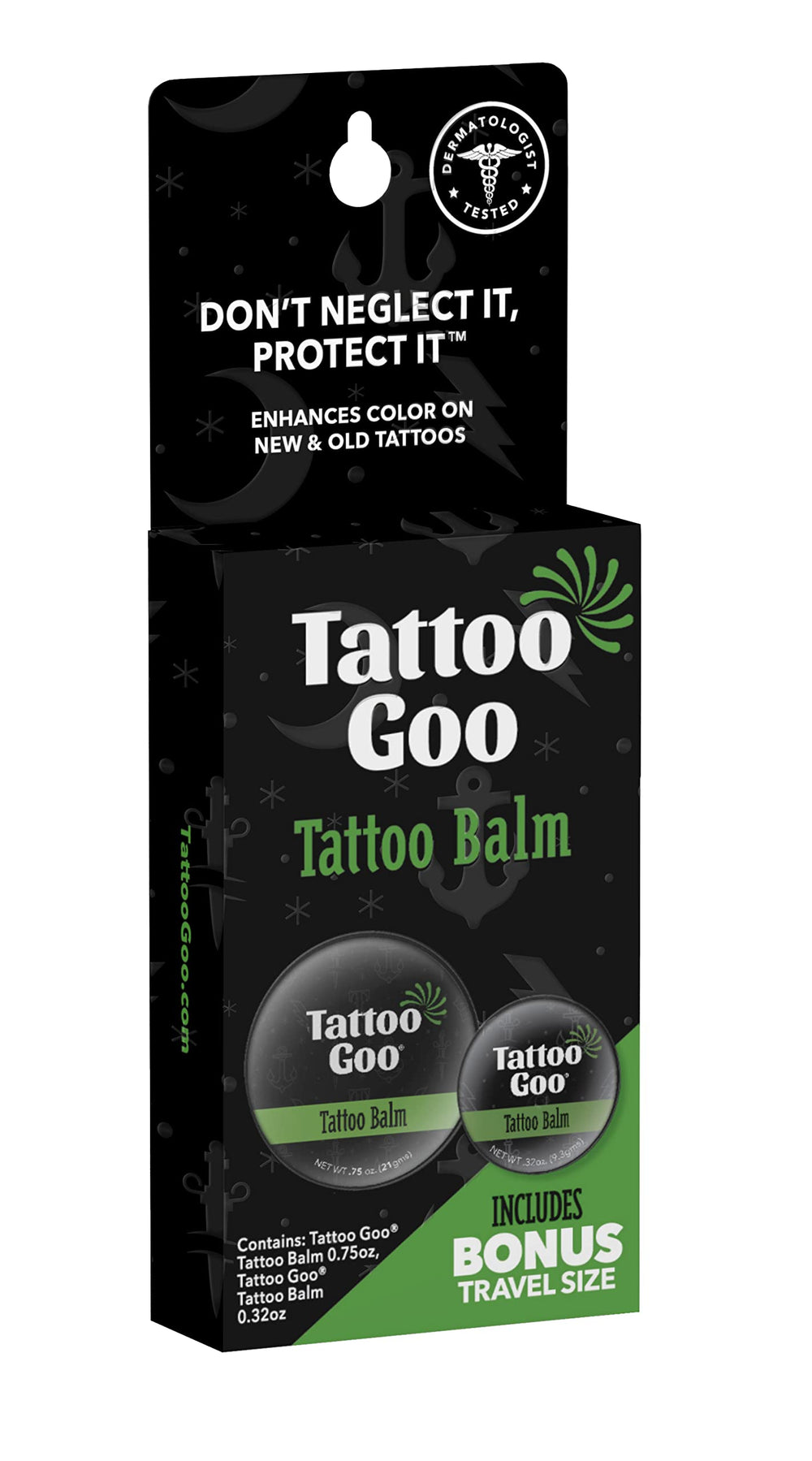 Tattoo Goo Travel Size Tin enables on-the-go aftercare.
