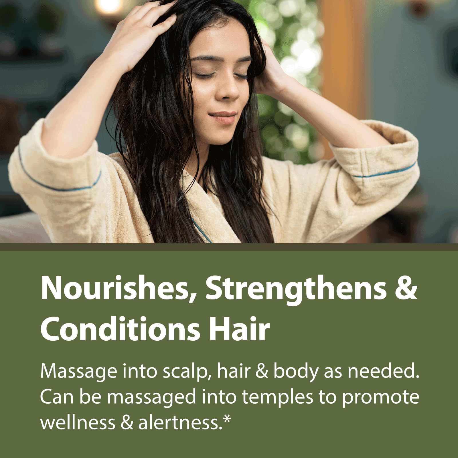 Tattva's Herbs Amla Oil adds natural luster to hair.