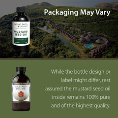Tattva's Herbs Mustard Seed Oil applied to hair for conditioning and scalp care.