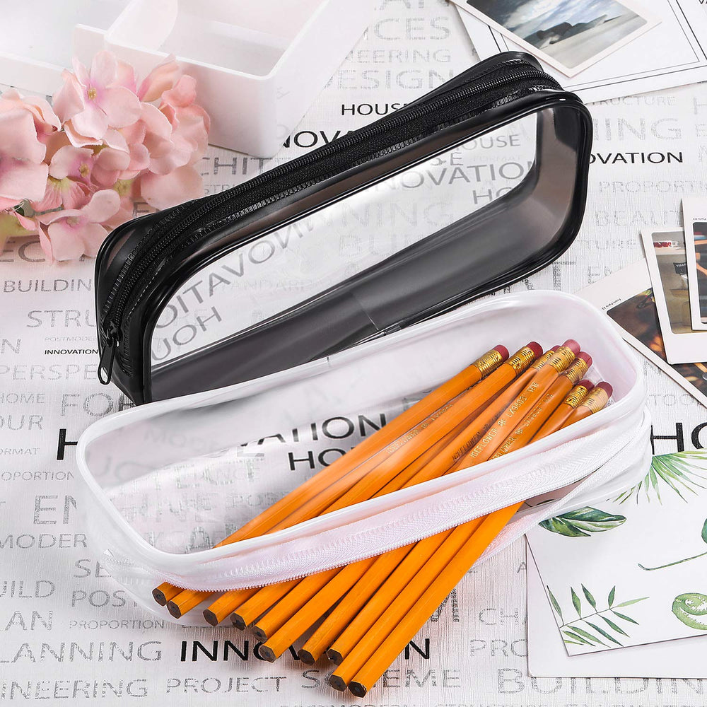 Tatuo makeup bag clear black for quick access cosmetics