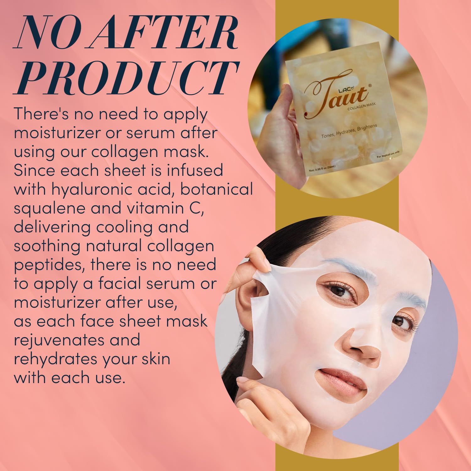 TAUT face mask application close-up for easy daily use