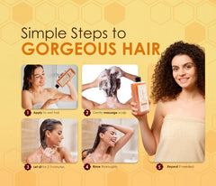 TAYJOS PROFESSIONAL Banana & Honey application on scalp demonstrates moisture retention.