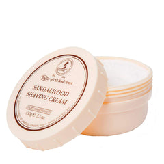 Taylor shaving bowl and sandalwood cream display for a smooth shave experience