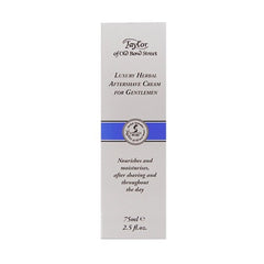 Taylor of Old Bond Street herbal aftershave cream bottle for soothing grooming ritual