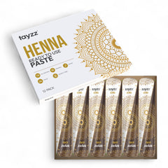 TAYZZ henna paste cone in reddish-brown for natural color and easy touch-ups