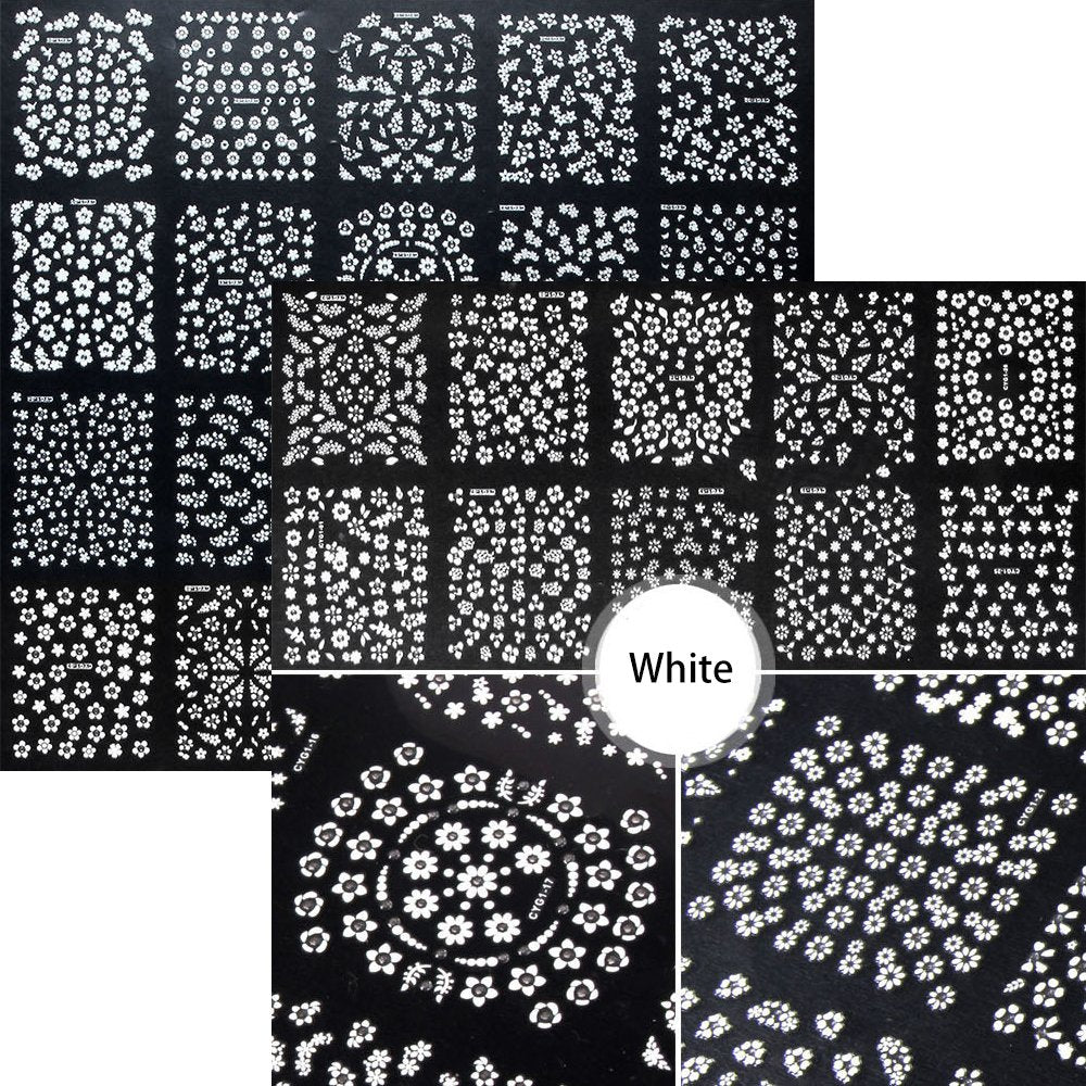 Tazimi 90-sheet flower sticker kit for versatile nail designs and gifts.