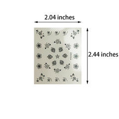Tazimi white flower stickers for clean, elegant nail accents at home.