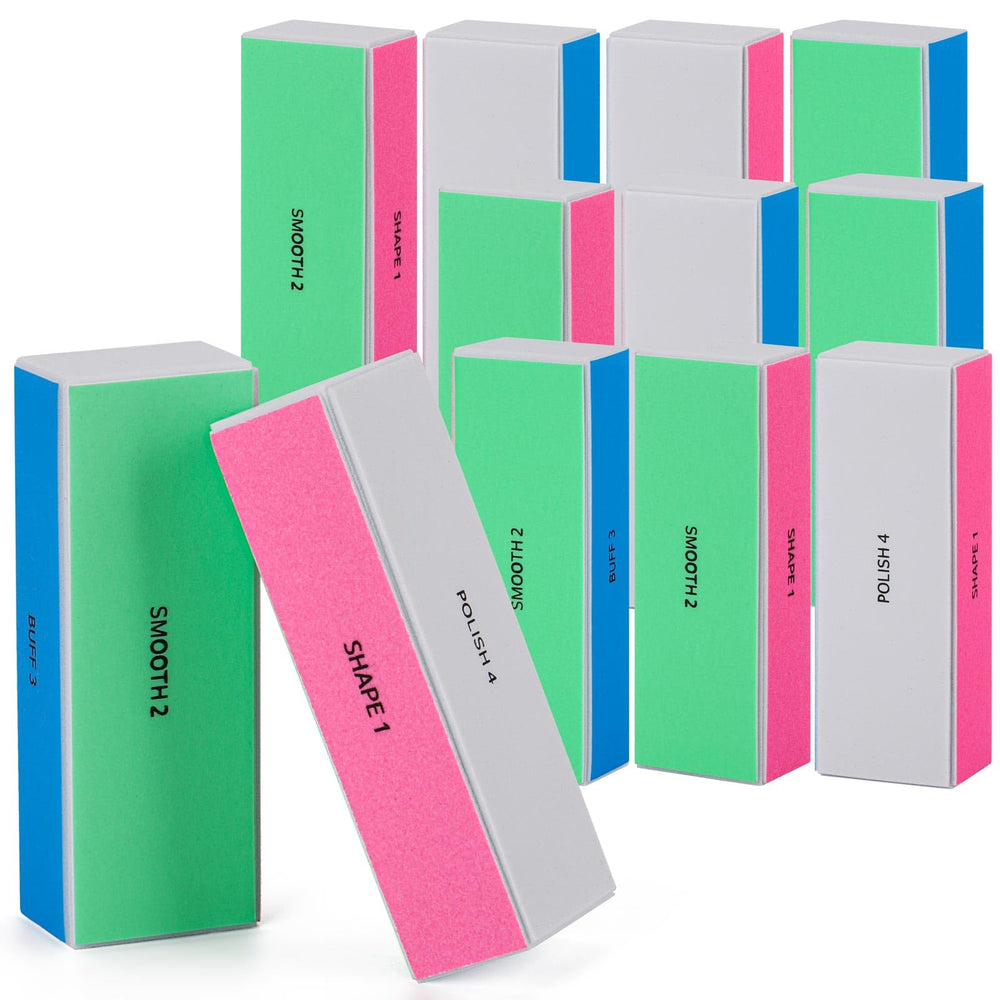 Tbestmax nail buffer block pink side files for precise shaping and refinement.