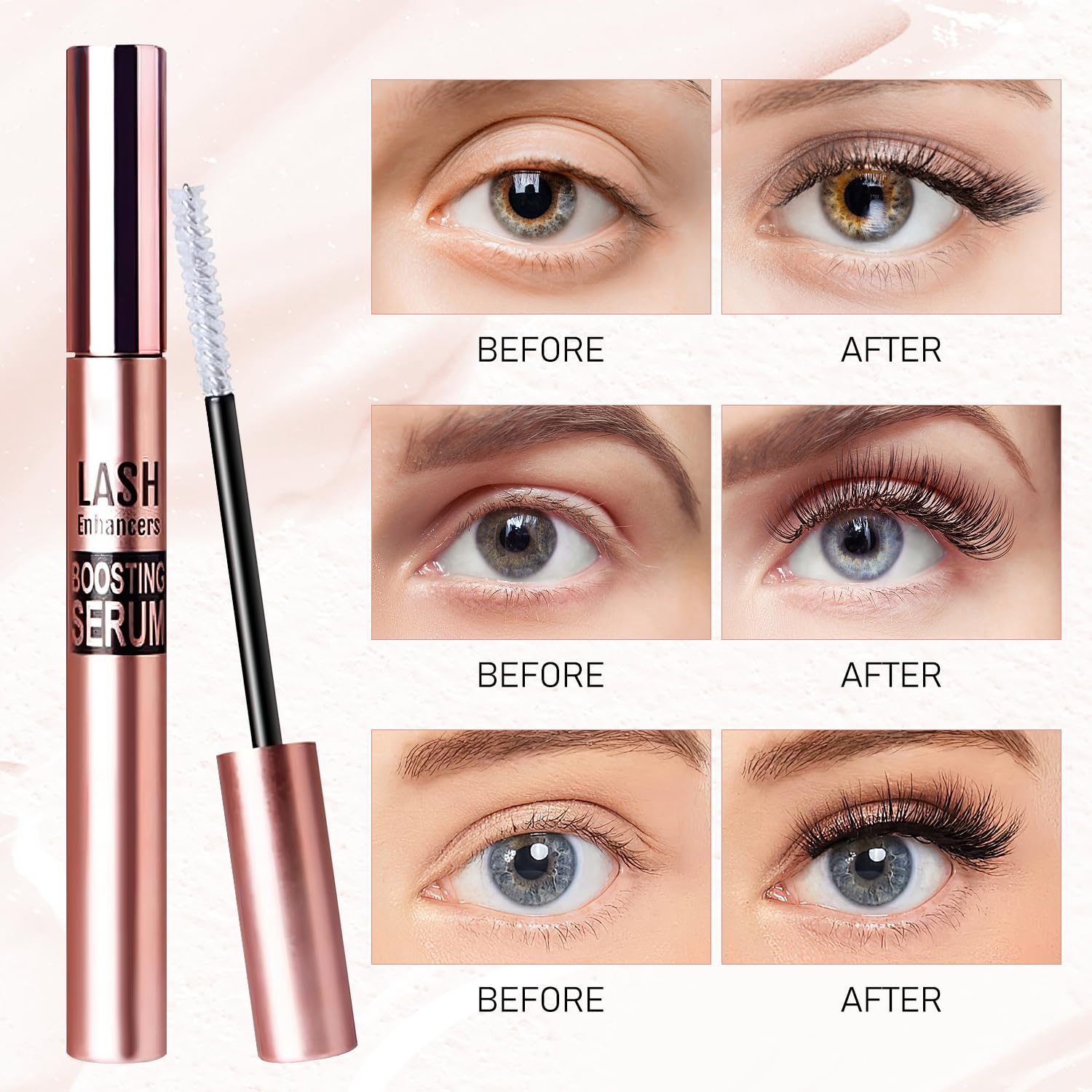 Tbexem Daislashes serum lash closeup showing enhanced lash definition