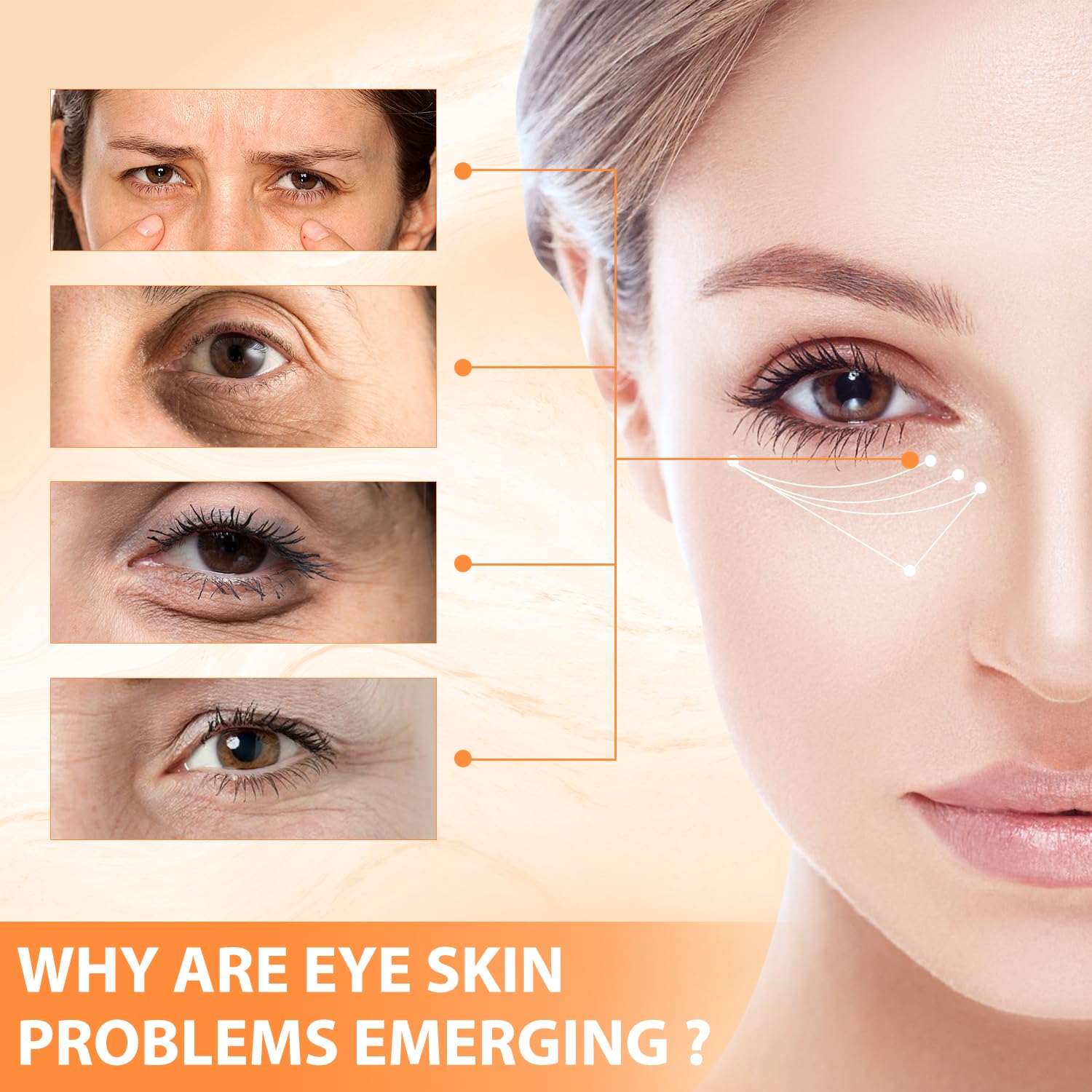 Tbexem Revive Glow eye balm application demonstrates soothing, quick-absorbing hydration under the eyes.