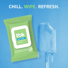 TBH Kids Spot Face Wipes compact pack ideal for school bags.