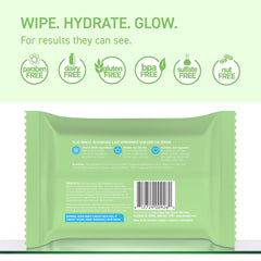 TBH Kids Spot Face Wipes back with ingredients and guidance for gentle cleansing