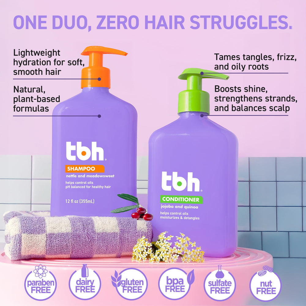 TBH Kids & Teen texture close-up reveals silky, lightweight formula for all hair types
