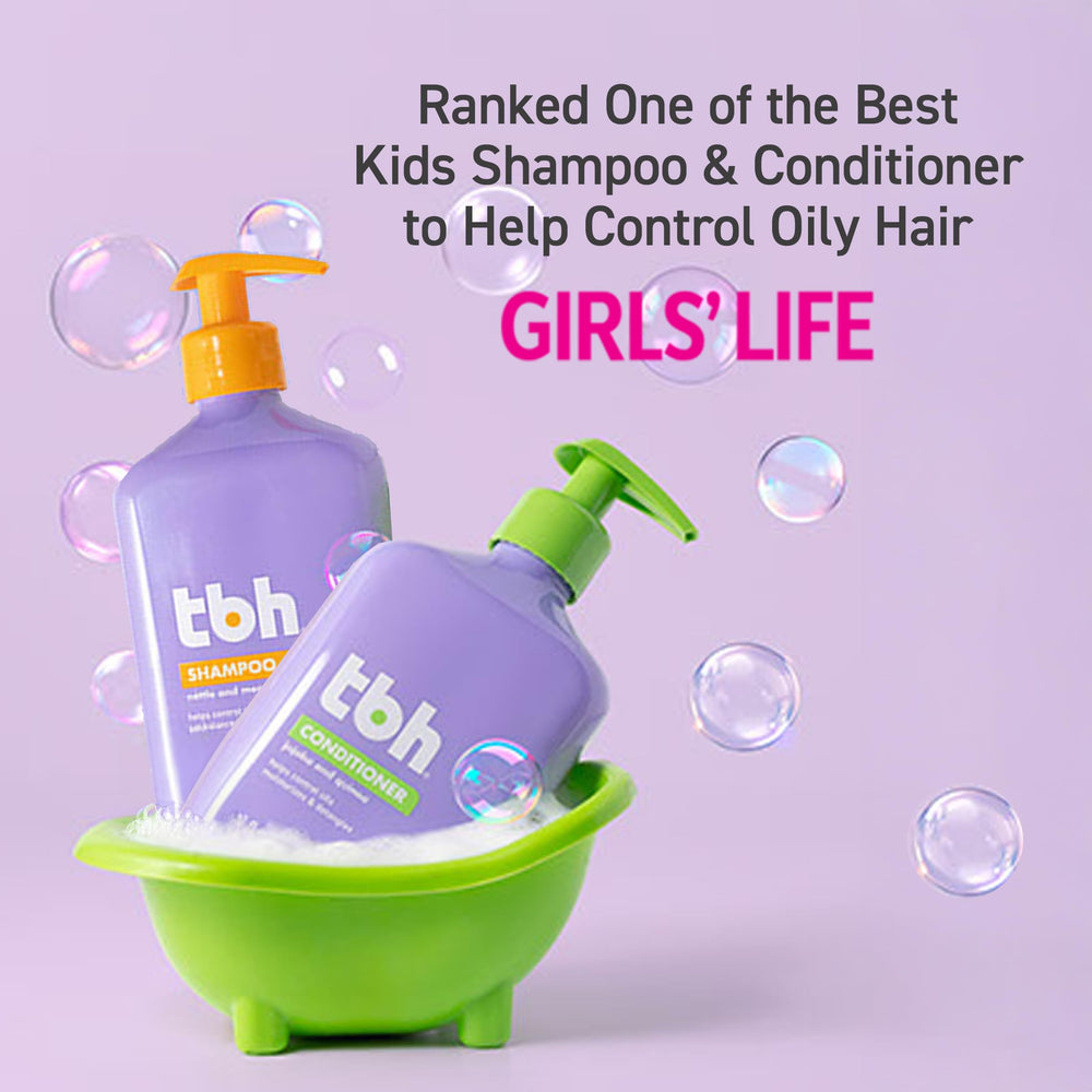 TBH shampoo finish on hair demonstrates balanced moisture and shine