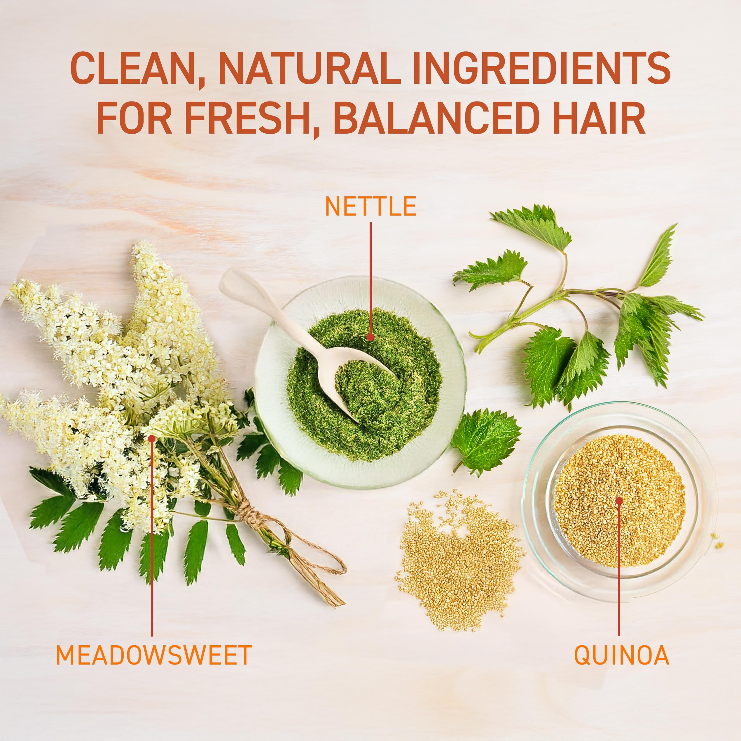 TBH ingredients nettle and meadowsweet indicate natural oil balance for kids