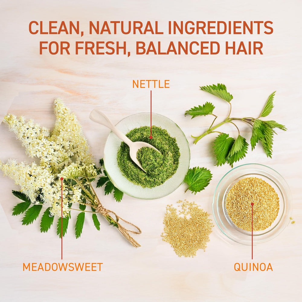 TBH ingredients nettle and meadowsweet indicate natural oil balance for kids