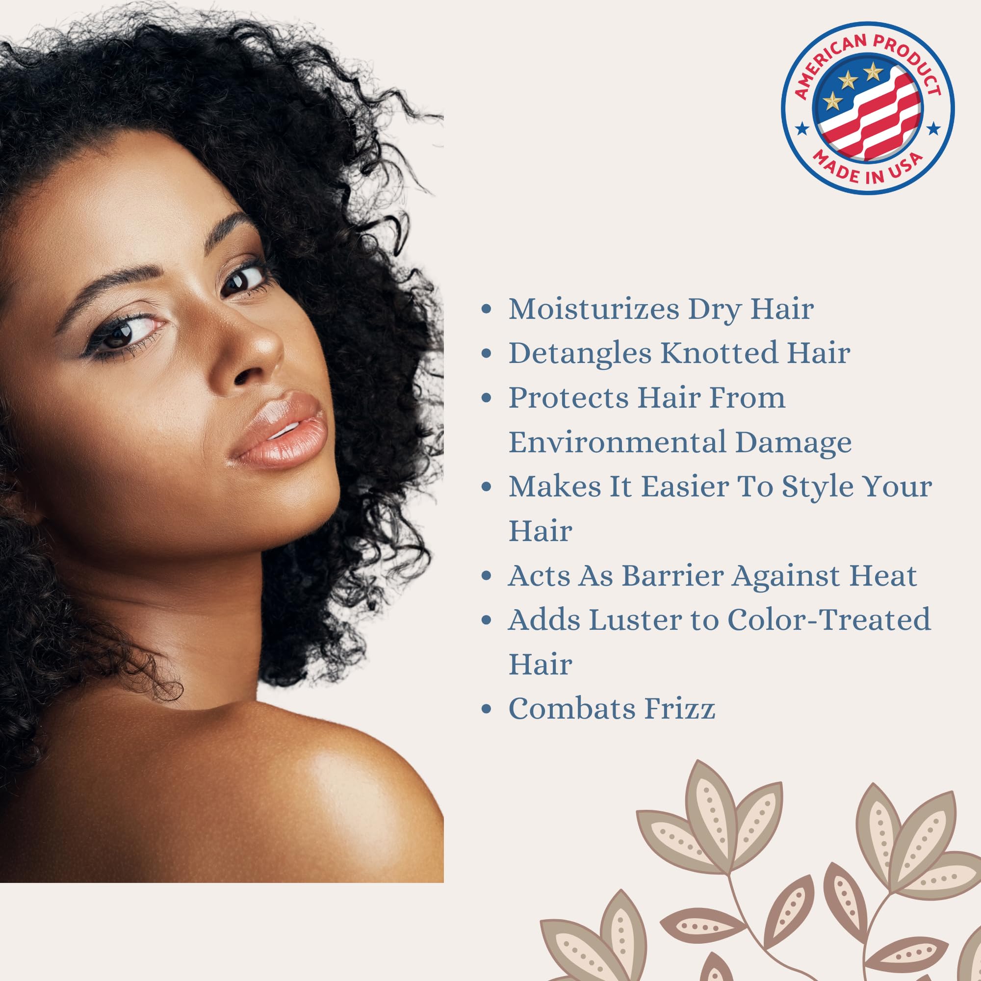 t.botanicals Chebe leave-in moisture lock helps reduce frizz and environmental damage.