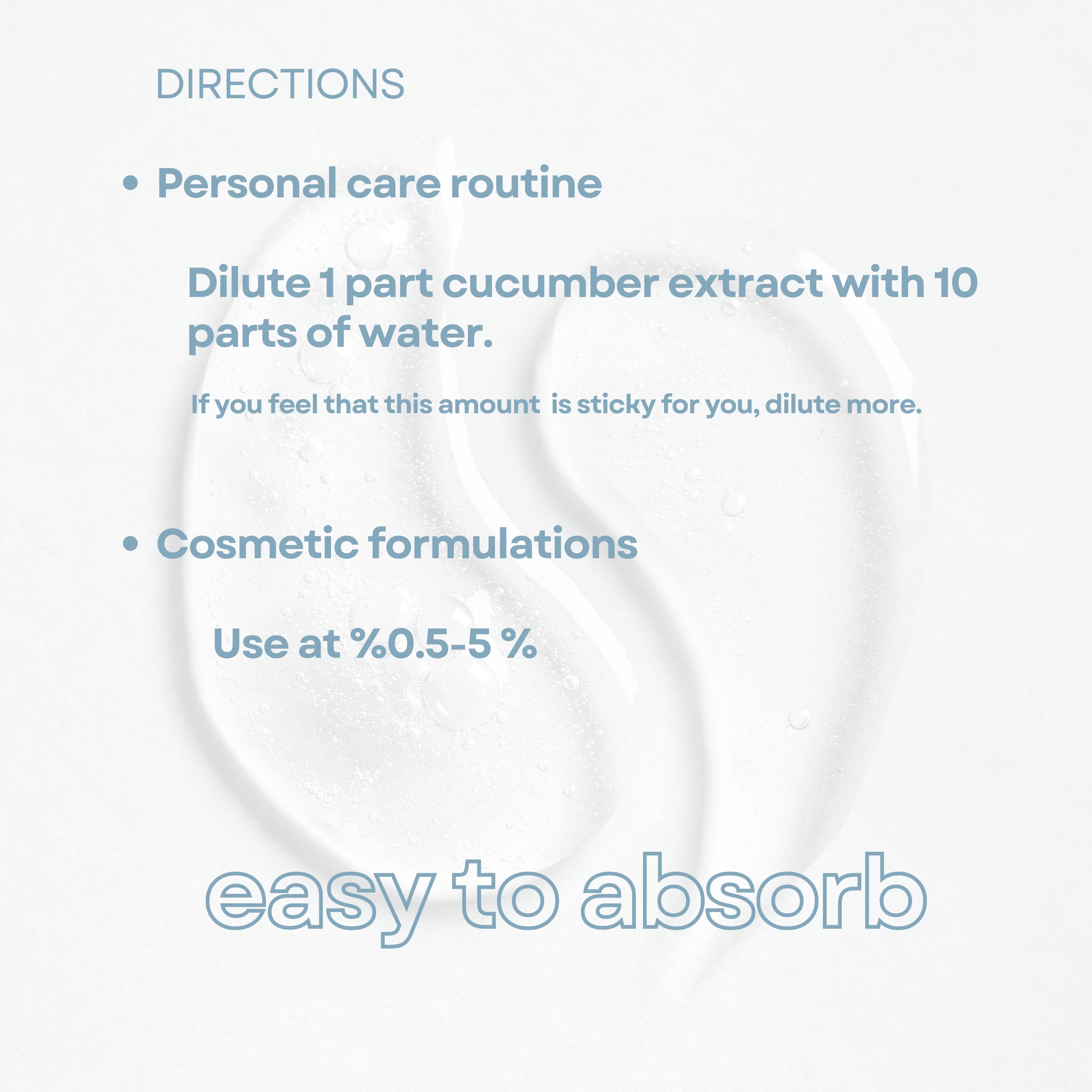 Cosmetic use with cucumber glycerite in a lotion or shampoo base