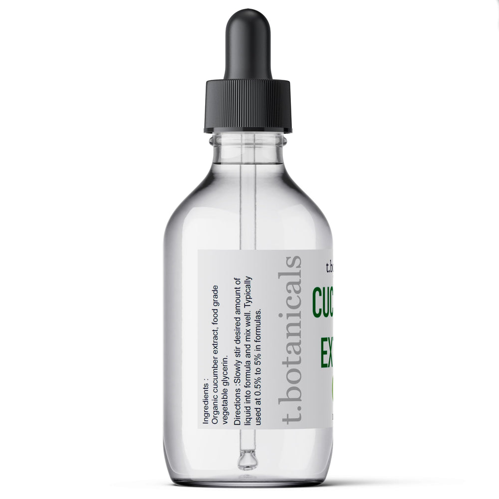 Formulation mix with cucumber glycerite being stirred into a base