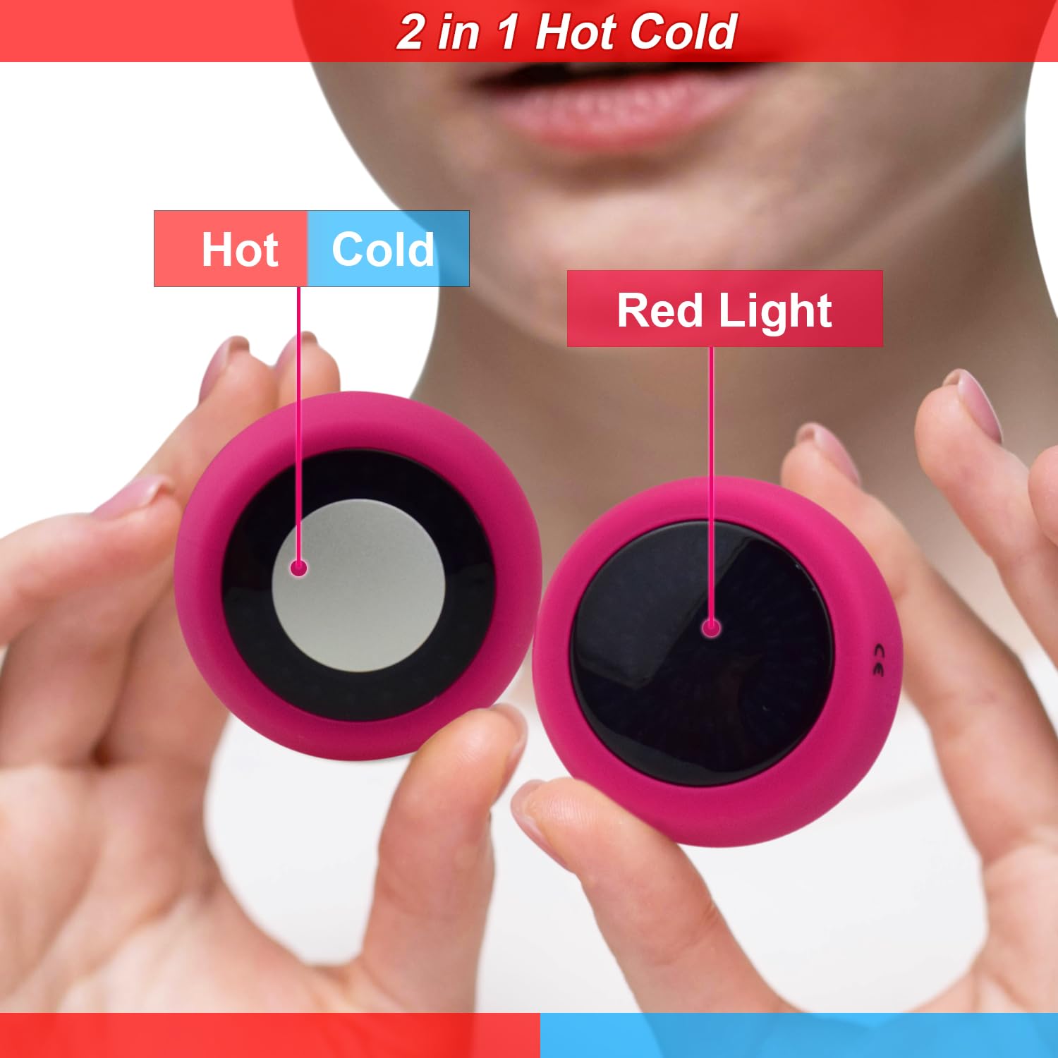 TBPHP 2-in-1 red-light head close-up highlighting warmth for absorption
