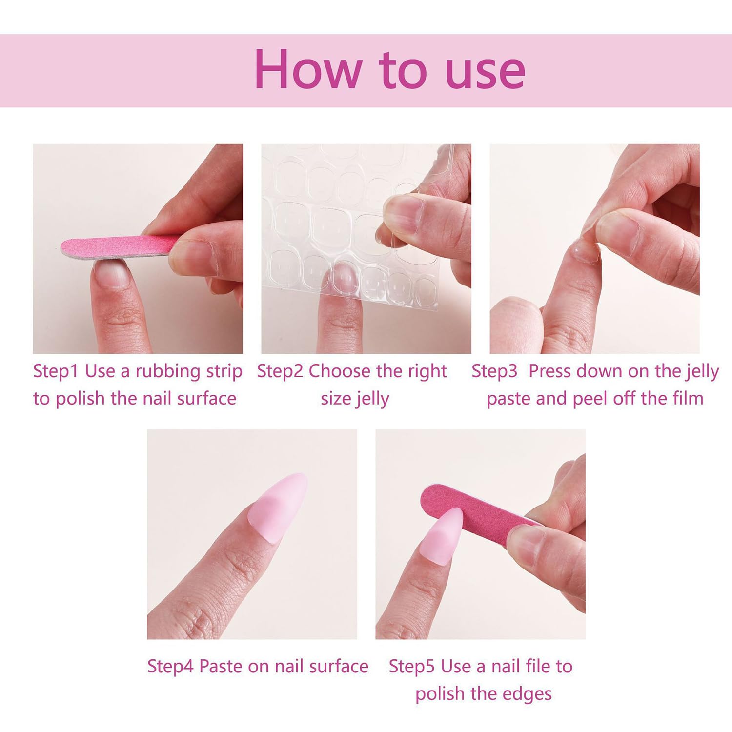 TBRZTR Flower Press Nails 24-Piece Set for easy at-home nail art.