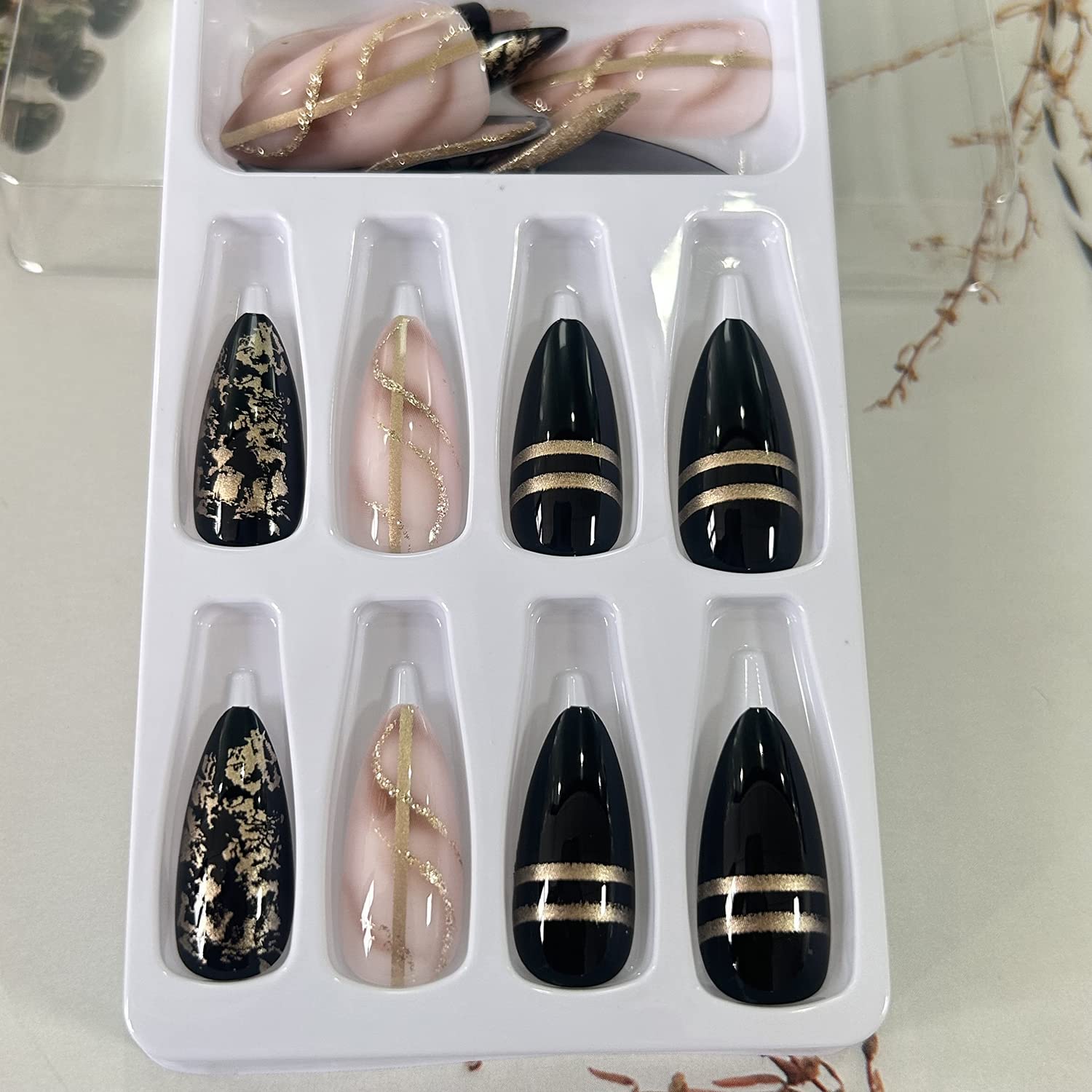 TBRZTR Glue-on tabs and sticker pack for easy, reusable nail application