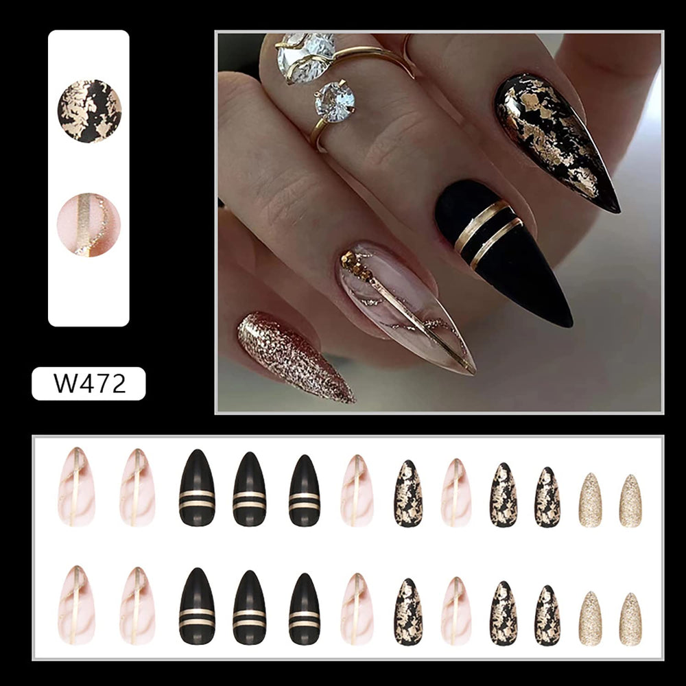 TBRZTR Nail-art kit contents: file, stick, and glue sticker