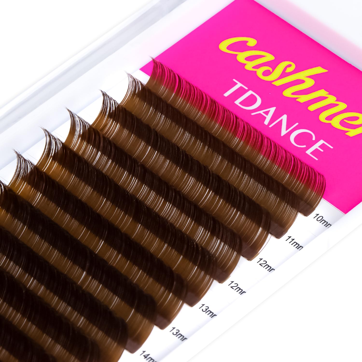 TDANCE color lash extensions tray shows seven hues for playful looks