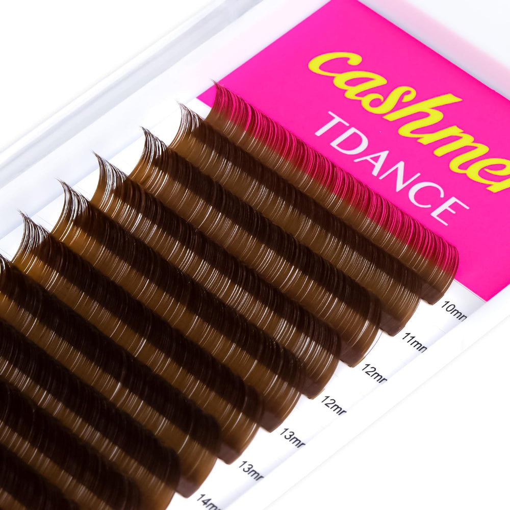 TDANCE color lash extensions tray shows seven hues for playful looks