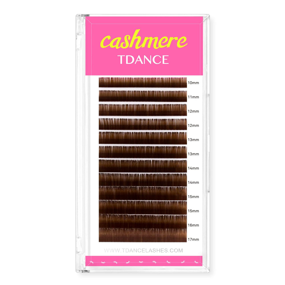 TDANCE dark brown lash extensions with C/D curl for natural definition