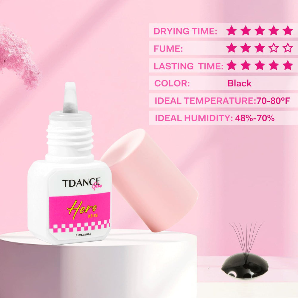 TDANCE glue offers up to seven weeks of retention for lash extensions.