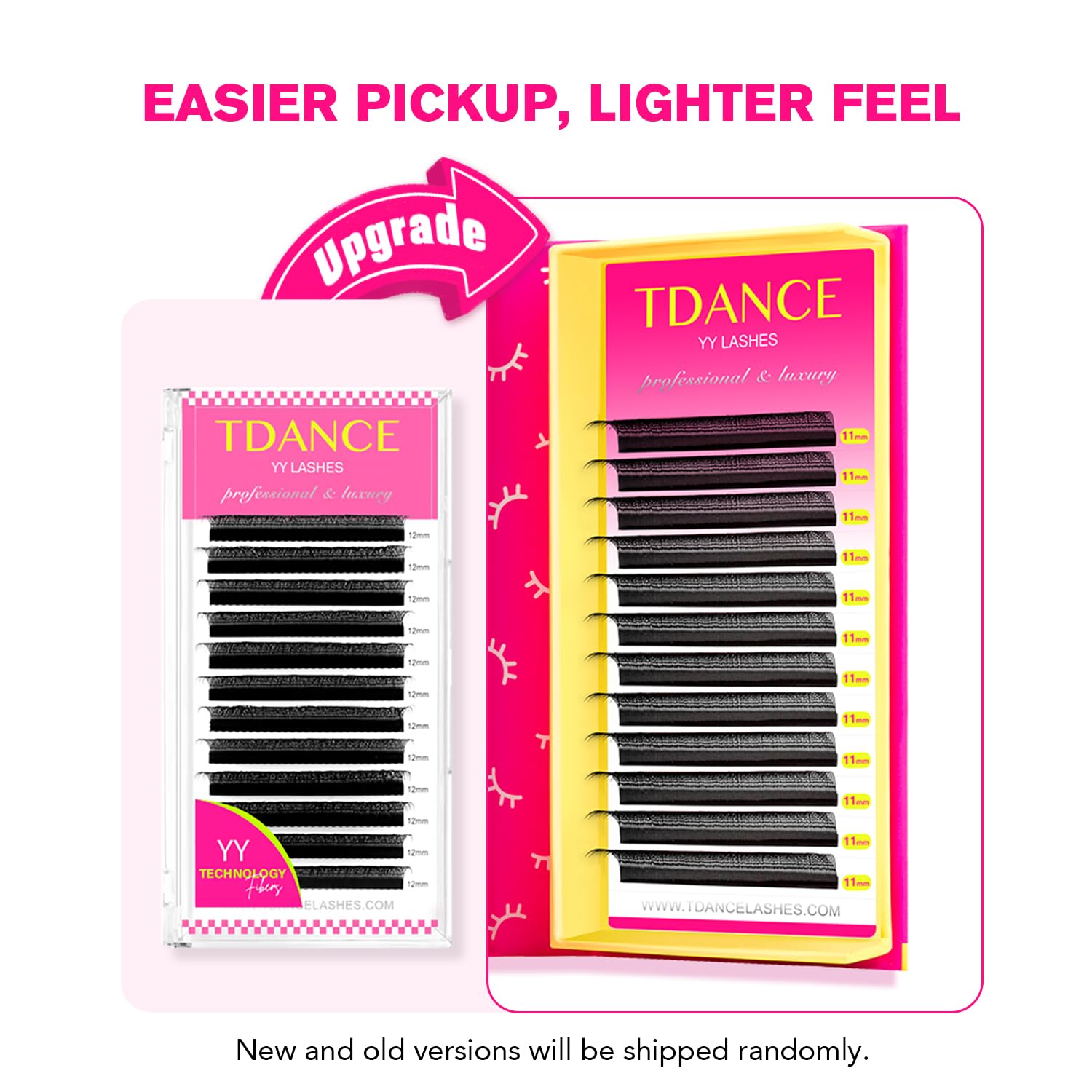 TDANCE YY lash extensions with long stems for stronger lash contact.