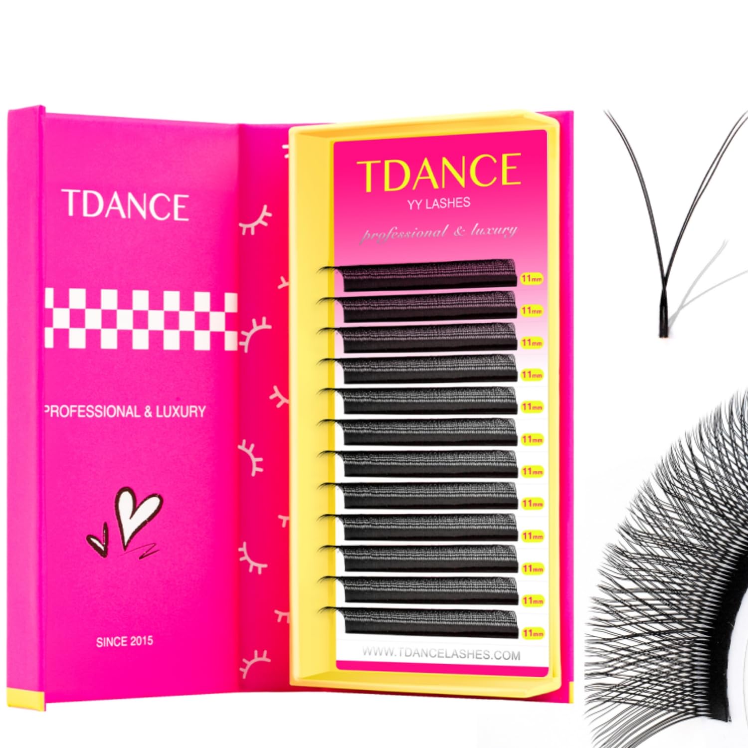 TDANCE YY lash extensions premade volume fans for fluffy, dramatic eyes.
