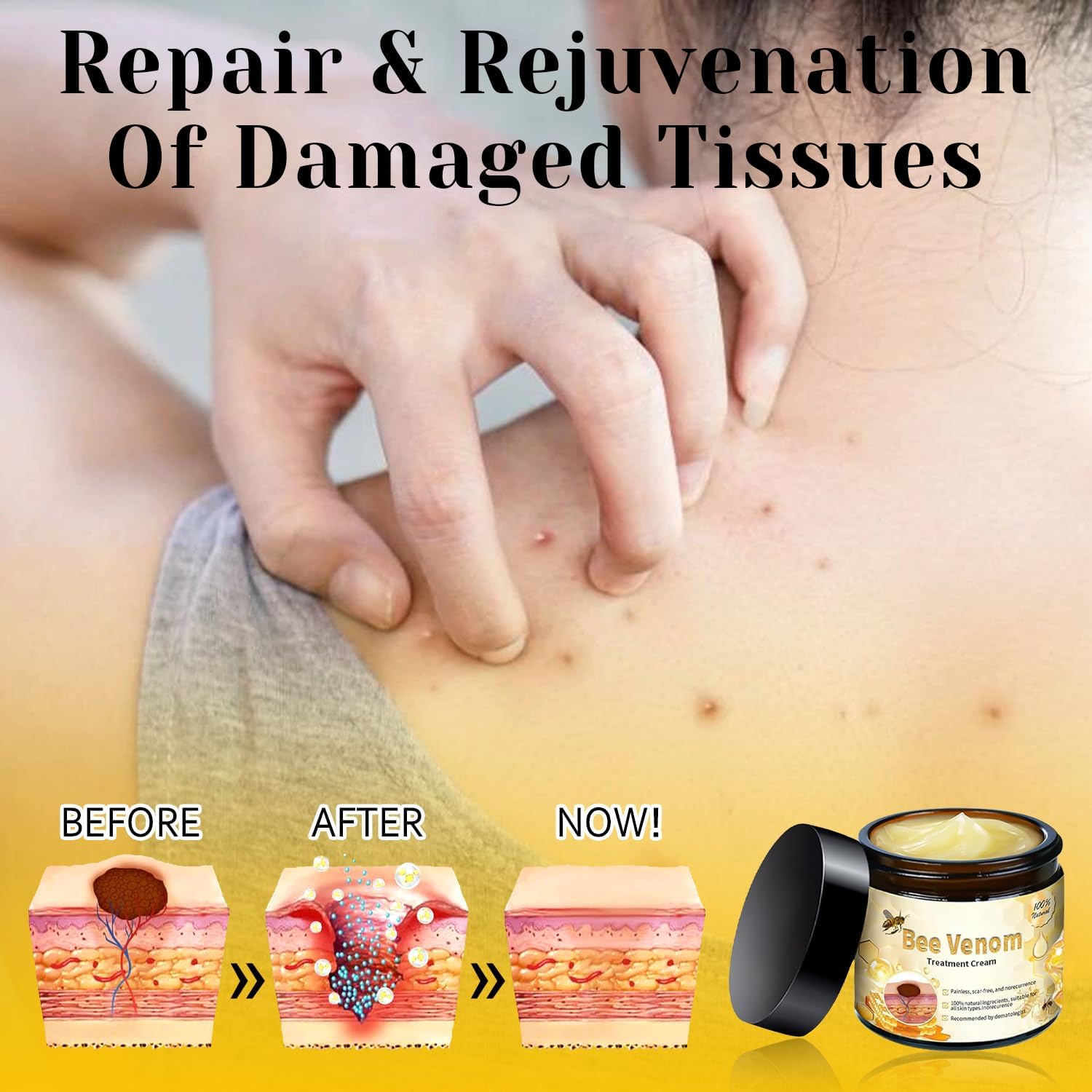 TDBFD Bee Venom Comprehensive Cream duo-pack on display for value and daily use.