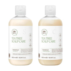 Tea Tree Scalp Care Shampoo bottle for thinning hair with uplifting scent.