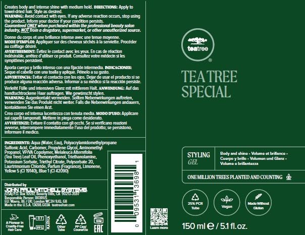 Tea Tree Styling Gel fragrance from lavender and peppermint enhances refreshing aroma