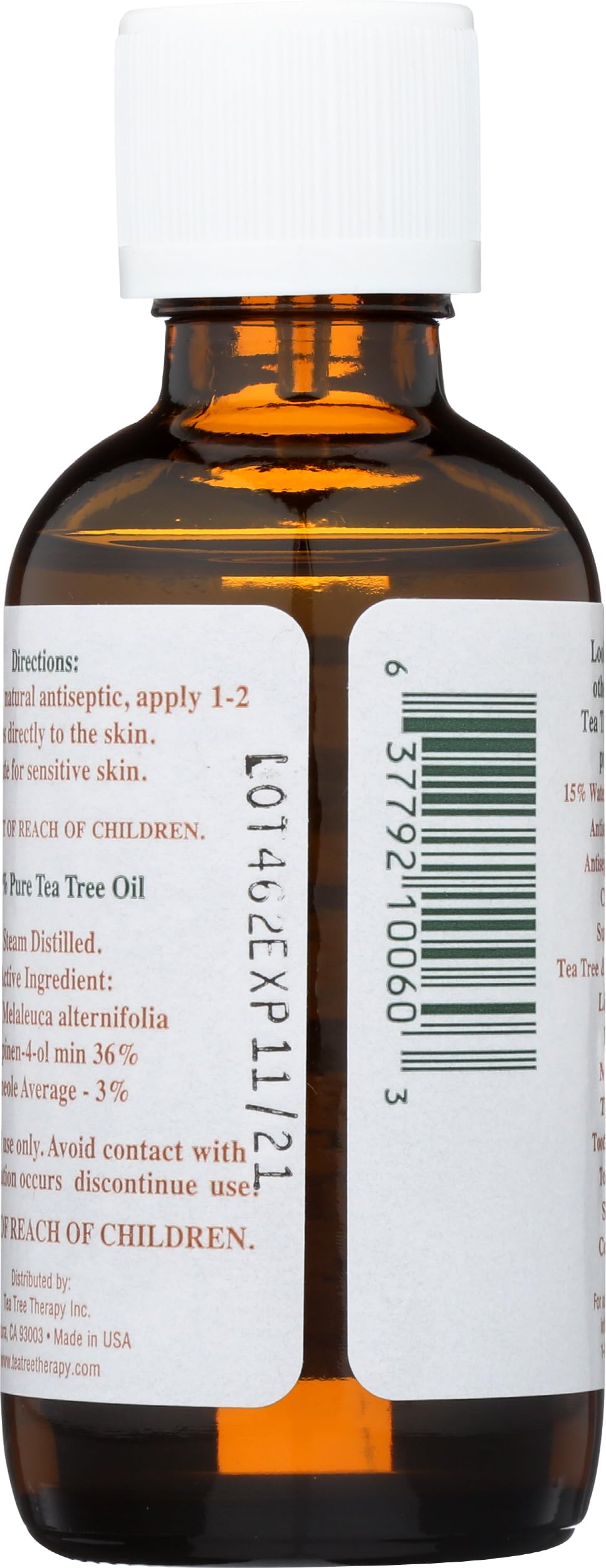 Tea Tree Therapy bottle pour, easy application for blends.