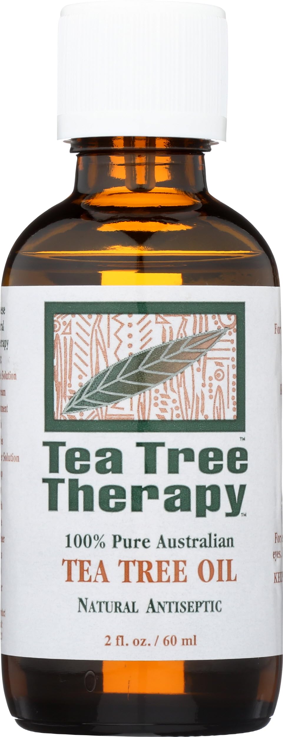 Tea Tree Therapy tea tree oil bottle front, showing pure Australian oil for skin care.