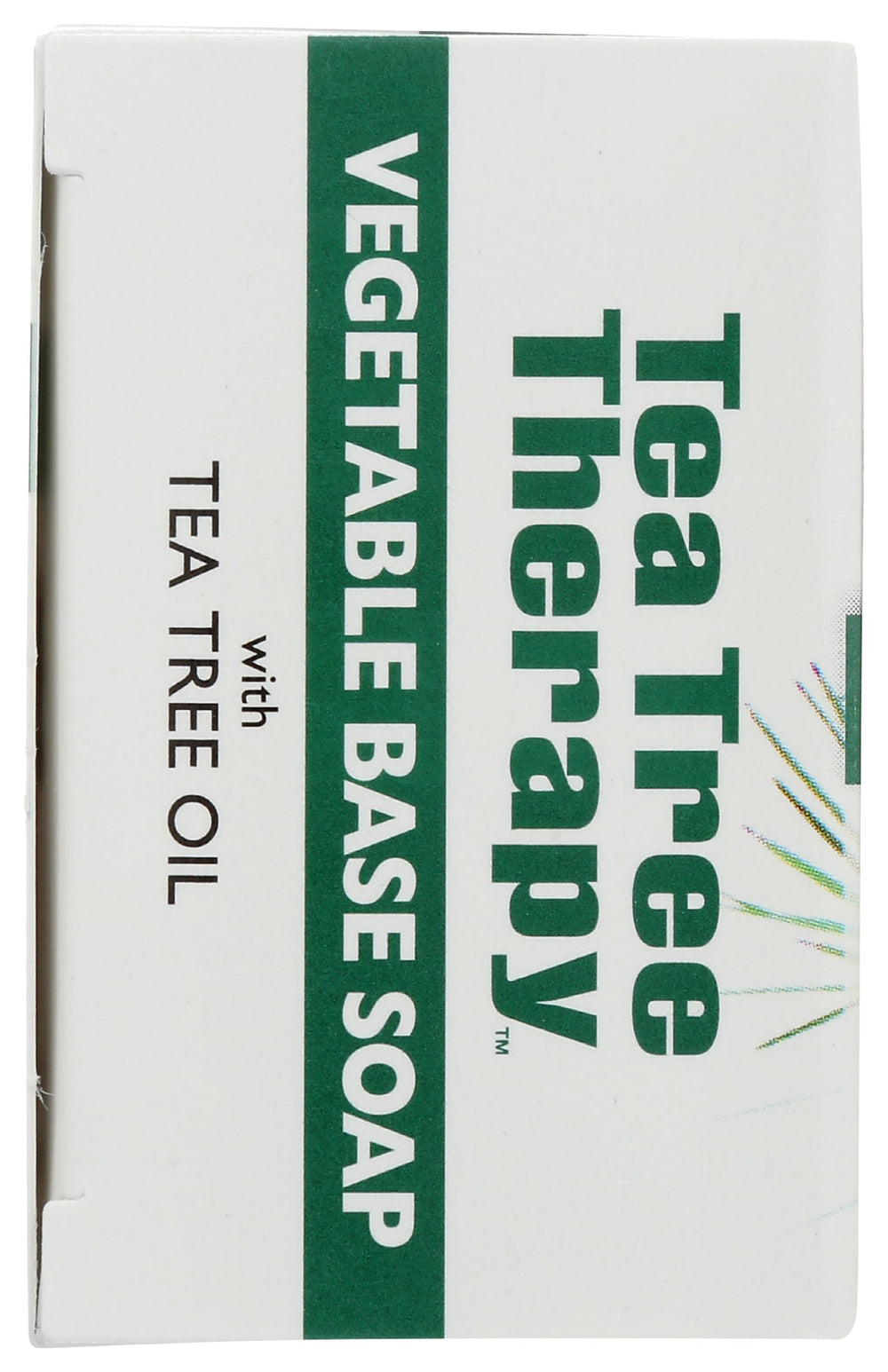 Tea Tree Therapy Vegetable Base Soap texture closeup shows natural bar