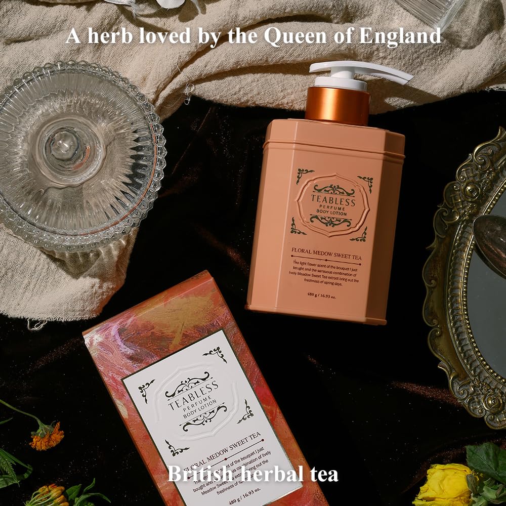 TEABLESS Botanical extracts image emphasizes soothing botanicals for a balanced skin feel.