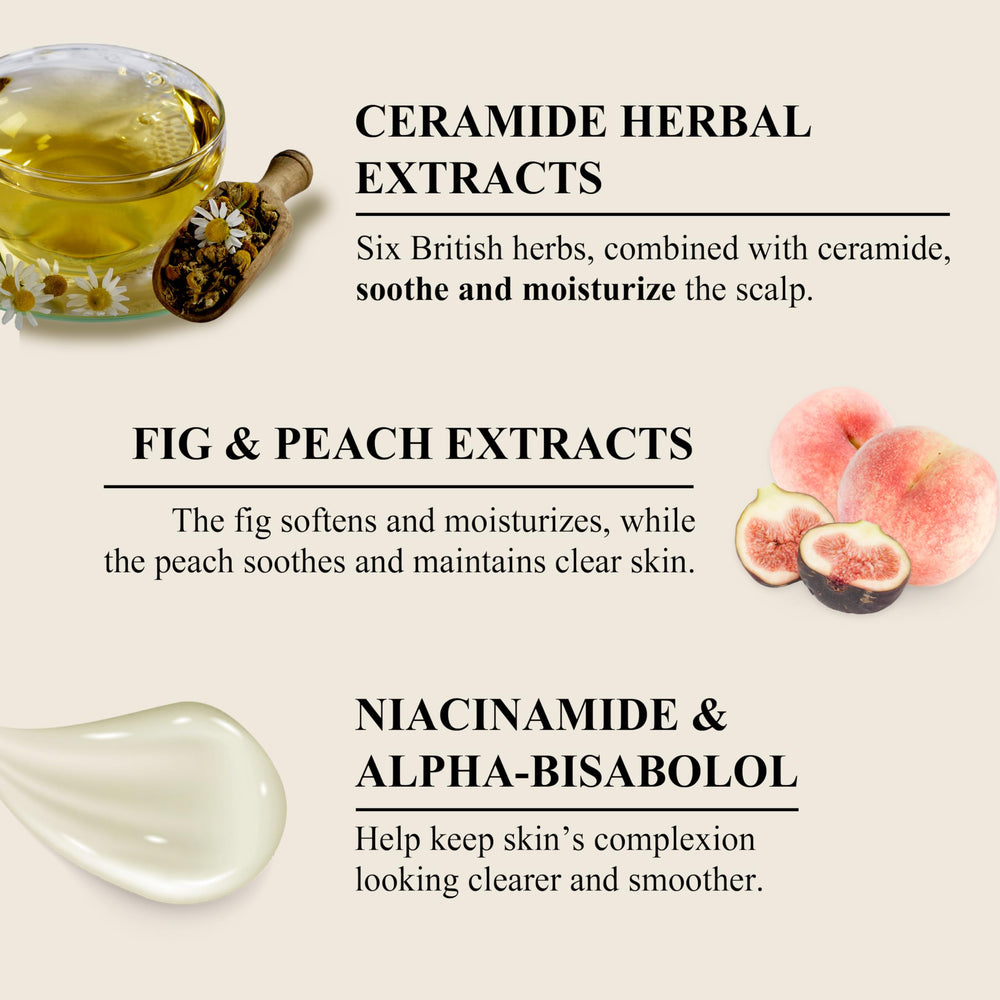 TEABLESS ceramides and extracts suggest soothing moisture and strength.