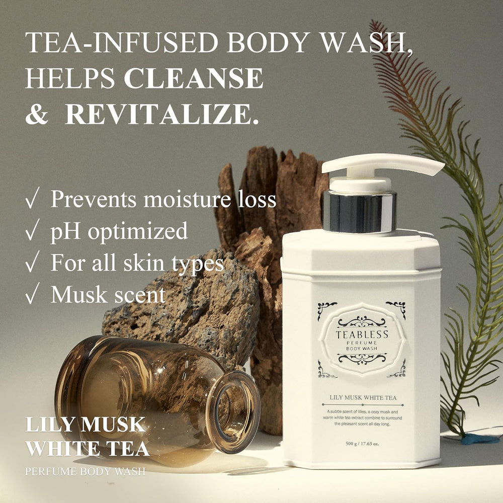 TEABLESS Gift-ready duo set on vanity suggests thoughtful everyday self-care routine.