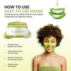 Teami Detox Face Mask drying on face with even coverage