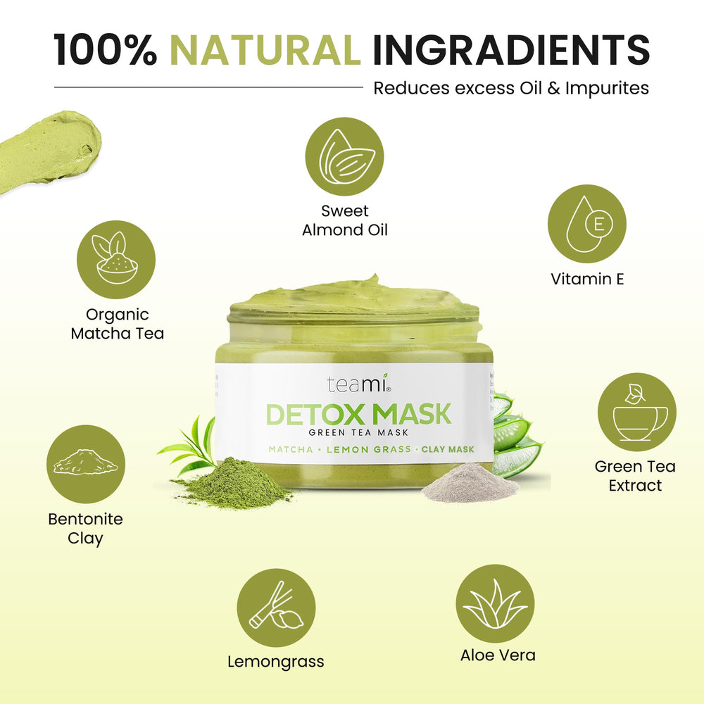 Teami Detox Face Mask texture closeup highlighting smoothing clay