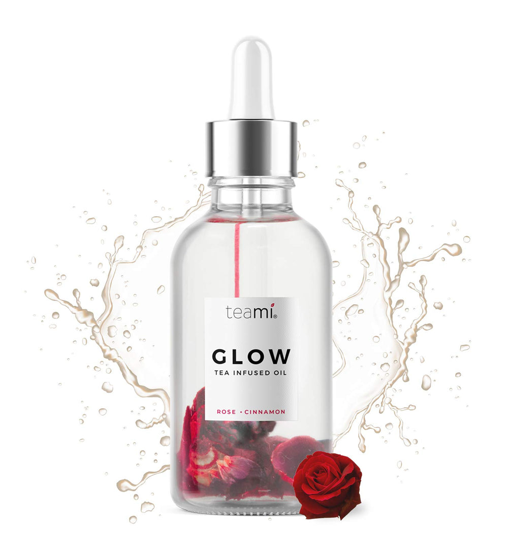 Teami Glow Jojoba Face Oil bottle for daily hydration and makeup prep